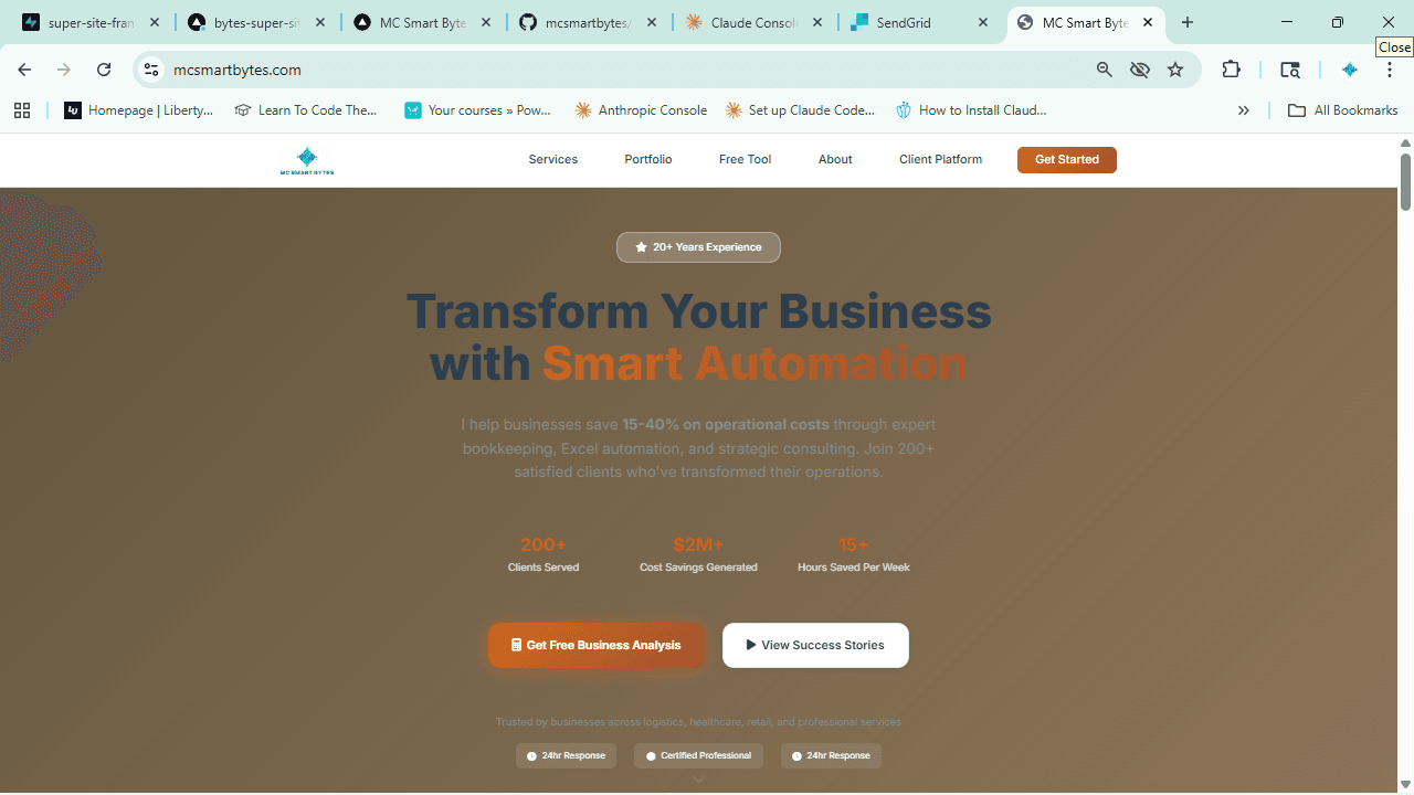 MC Smart Bytes - Professional Business Website